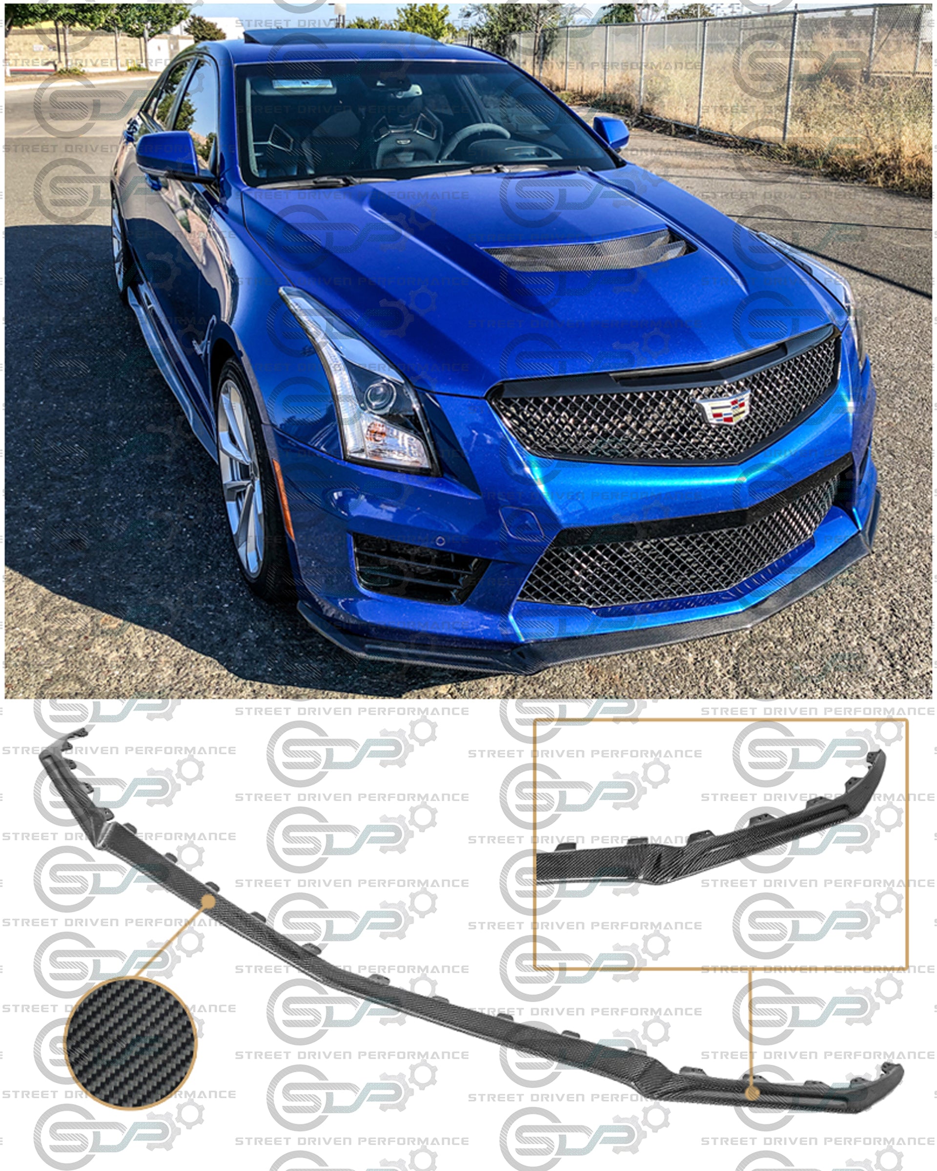 ATS-V - Carbon Fiber front splitter ground effects